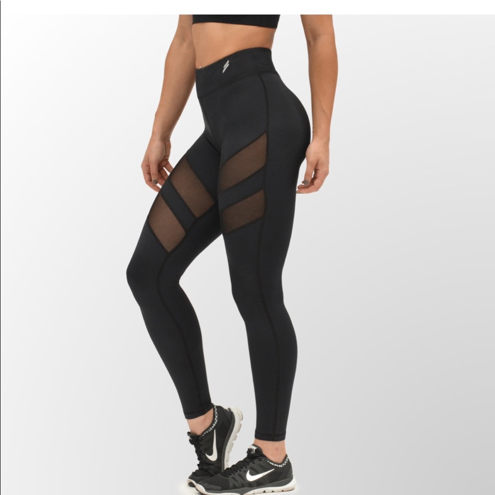 DoYouEven Mesh Panel Black Xs leggings